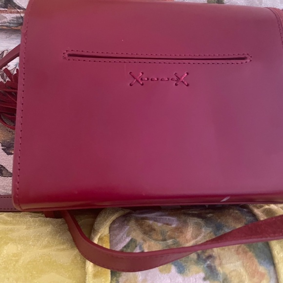 Elizabeth And James Eloise Field Bag Plum Tassle Leather Suede - Picture 10 of 16